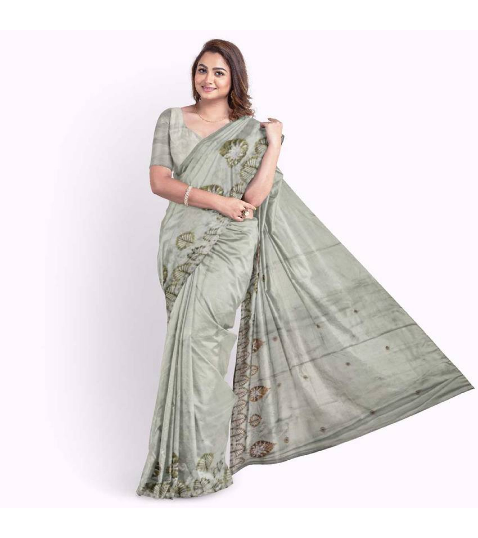 Exclusive  Jacquard Embroidery Saree